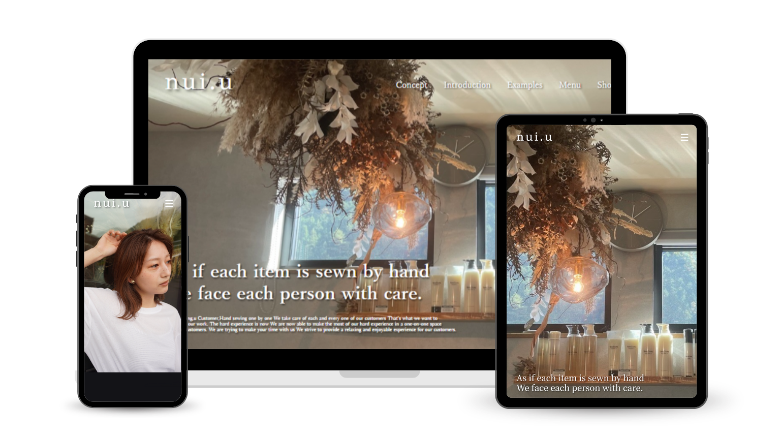 下呂市のホームページ制作実績：nui.u（ヌイユー）様
